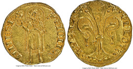 Florence. Republic gold Florin ND (1342) AU58 NGC, Fr-275, MIR-9/30 (R). 3.51gm. Marked 'S' for Filippo di Lippo Angiolieri as mintmaster. Crisp devic...
