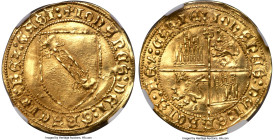 Castile & Leon. Juan II (1406-1454) gold Dobla de la Banda ND (From 1442) S MS61 NGC, Seville mint, Fr-112, Cay-1515. Variety with S on top of the cro...