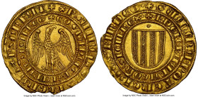 Sicily. Pietro de Aragon & Constanza de Hohenstaufen (1282-1285) gold Pierreale d'Oro ND (1282-1283) MS63 NGC, Messina mint, Fr-654, MEC XIV-756. 4.35...
