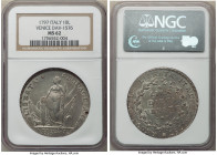 Venice. Provisional Government 10 Lire 1797-AS MS62 NGC, Venice mint, KM776, Dav-1576. Rare type when encountered in Mint State. The die crack is alre...