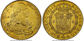 Charles IV gold 8 Escudos 1802-FA AU55 NGC, Madrid mint, KM437.1, Cal-1621. An appreciable specimen displaying laudably crisp motifs not just for the ...