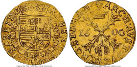 Brabant. Albert & Isabella of Spain gold Albertin 1600 MS61 NGC, Antwerp mint, Fr-89, Delm-146. 2.92gm. A lovely pale-gold example and very scarce in ...