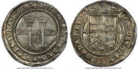 Charles & Johanna (1504-1555) "Late Series" 4 Reales ND (1542-1555) M-G MS63 NGC, Mexico City mint, KM0018, Cal-127. 13.53gm. Expertly struck yet just...