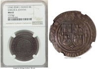Charles & Johanna (1504-1555) "Late Series" 4 Reales ND (1542-1555) M-L MS62 NGC, Mexico City mint, KM0018, Cal-135. 13.50gm. An admirable representat...