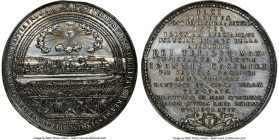 Carl XI "Peace of Oliva" Medal 1660-DATED UNC Details (Mount Removed) NGC, Hildebrand-I-382.2, Dutkowski-Suchanek 582a. 79mm. By Johann Höhn the Young...