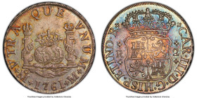 Charles III 2 Reales 1761 Mo-M MS63 PCGS, Mexico City mint, KM87, Cal-643. Approaching the peak of the certified population, a tremendous choice speci...