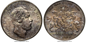 Carl XV Adolf 4 Riksdaler 1869-ST MS64 NGC, Stockholm mint, KM711, Dav-356. With initials ST for mintmaster Sebastian Tham. A piece with fabulous eye-...