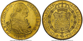Charles IV gold 8 Escudos 1806 Mo-TH MS63 NGC, Mexico City mint, KM159, Cal-1651. Of the handful of Charles IV 8 Escudos within these very pages, the ...