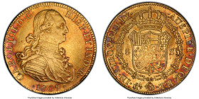Charles IV gold 8 Escudos 1807 Mo-TH AU50 PCGS, Mexico City mint, KM159, Cal-1653. Despite a designation indicating light handling, the visual caliber...