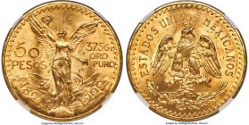 Estados Unidos gold 50 Pesos 1922 MS64 NGC, Mexico City mint, KM481, Fr-172. Mint-fresh luster provides an electric sheen to this example that is aglo...