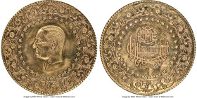Republic gold "Monnaie de Luxe" 500 Kurush 1962 MS67 NGC, Istanbul mint, KM874, Fr-208. Mintage: 1,228. From the 'Monnaie de Luxe' series, featuring a...