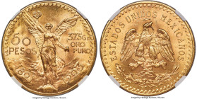 Estados Unidos gold 50 Pesos 1923 MS64 NGC, Mexico City mint, KM481, Fr-172. Brilliant and lustrous, this near-flawless large-gold piece radiates hone...