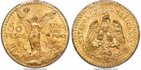 Estados Unidos gold 50 Pesos 1927 MS64+ PCGS, Mexico City mint, KM481, Fr-172. An essential type for the Mexican or twentieth-century gold collector. ...