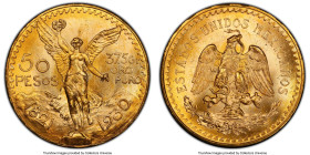 Estados Unidos gold 50 Pesos 1930 MS65 PCGS, Mexico City mint, KM481, Fr-172. An instantly recognizable type represented by most appreciable Gem. The ...