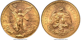 Estados Unidos gold 50 Pesos 1930 MS64 NGC, Mexico City mint, KM481, Fr-172. A splendid Choice Mint State representative of this popular series awash ...