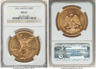 Estados Unidos gold 50 Pesos 1931 MS65 NGC, Mexico City mint, KM481, Fr-172. Compelling for its type where a majority of examples brought to market ar...