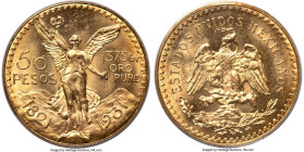 Estados Unidos gold 50 Pesos 1931 MS64 PCGS, Mexico City mint, KM481, Fr-172. A charming Choice Mint State offering displaying balance eye appeal and ...