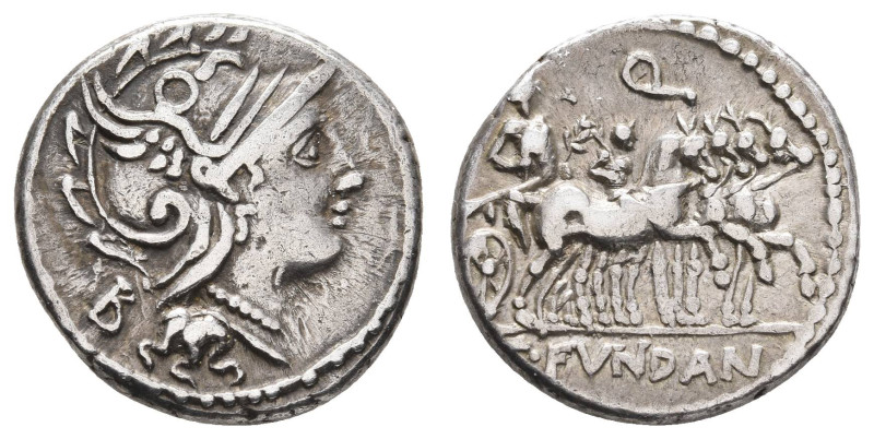 Römer Republik
C. Fundanius Quinar 101 v.u.Z. AR Denar 101 v.u.Z. Av Kopf der R...