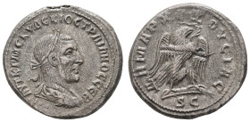 Römer Kaiserzeit
Traianus Decius 249-251 Æ Tetradrachme Antiochia, Syrien Av.: Belorberte, drapierte und kürassierte Büste nach rechts. Rev: Adler mi...