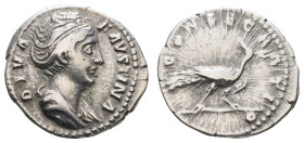 Römer Kaiserzeit
 AR Denar schönes Lot bestehend aus zwei Münzen, ein AR Denar aus der Zeit der Regentschaft von Faustina I. Maior 138-141, Av.: DIVA...