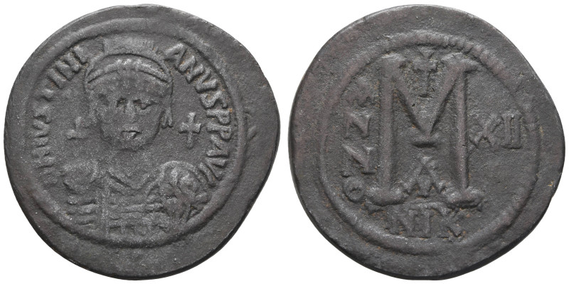 Byzanz
Justinianus I., 527-565 Æ Follis 538/539 Nicomedia Av.: DN IVSTINI - ANV...