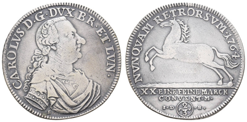 bis 1799 Braunschweig-Wolfenbüttel
Carl I., 1735-1780 2/3 Taler = Gulden 1764 B...
