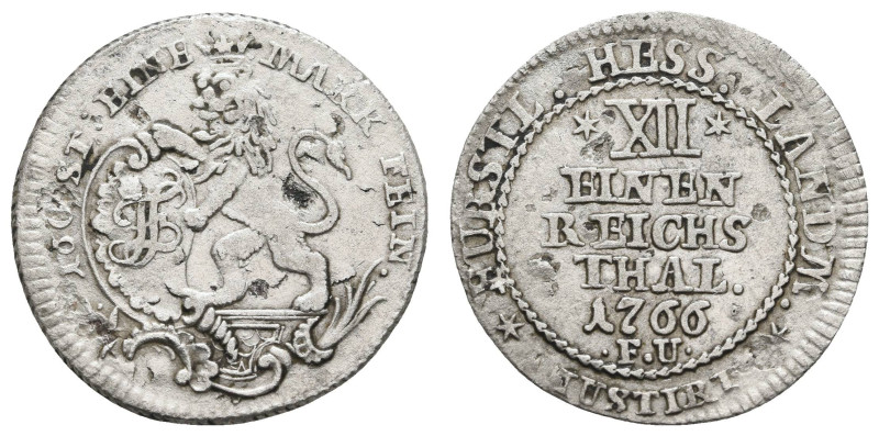 bis 1799 Hessen-Kassel
Friedrich II., 1760-1785 1/12 Taler 1766 Kassel Münzmeis...