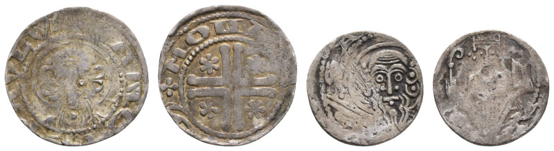 bis 1799 Münster Bistum
Ludolf von Holte, 1227-1248 Pfennig 2 Münzen, Brustbild...