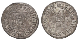 bis 1799 Münster Bistum
Ferdinand von Bayern, 1611-1646 6 Pfennig 1641 Schulze 43 a 0.77 g. ss-