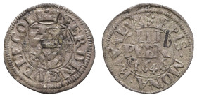 bis 1799 Münster Bistum
Ferdinand von Bayern, 1611-1646 3 Pfennig 1646 Tuscheziffer auf dem Rv. Schulze 63 0.65 g. ss