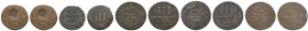 bis 1799 Osnabrück
 3 Pfennig 3x Osnabrück 1752, 2x 1759, 2x Münzen Wiedenbrück, 1670 mit Gegenstempel "Osnabrück" und zuletzt Jahrgang 1692, untersc...