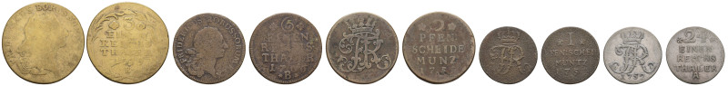 bis 1799 Preußen
 19 Stück davon eine Sammleranfertigung, 1657 - 1797, darunter...