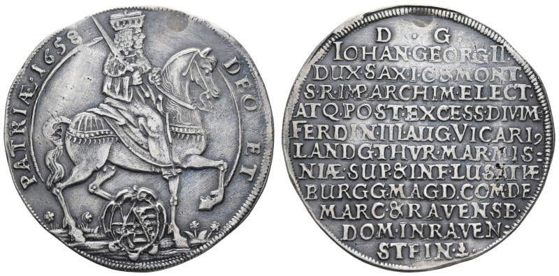 bis 1799 Sachsen
Johann Georg II., 1656-1680 Reichstaler 1658 Dresden auf das V...