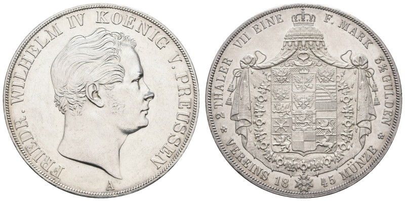 1800 bis 1871 Preußen
Friedrich Wilhelm IV., 1840-1861 Doppeltaler 1845 Berlin ...