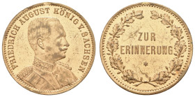 1800 bis 1871 Sachsen
 Lot Pfennige, dazu eine vergoldete Medaille 1832-1864 1 Pfennig S, 1832 (1,513 g), AKS 80; 3 Pfennige C, 1800 (9,219 g), KM 10...