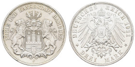 Kaiserreich Silbermünzen Hamburg
Stadt 3 M 1911 J kleinere Kratzer im Feld Jaeger 64 16.71 g. ss-vz