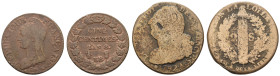 bis 1799 Frankreich
 Lot Deniers, Centimes, Sol und Jeton 1638-1792 Double Tournois, Tours 1638 (2,108 g), CGKL.470; Kupfer-Jeton nach Ludwig XIV. Nü...