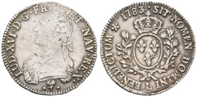 bis 1799 Frankreich
Louis XVI., 1774-1793 Écu aux lauriers 1783 Bayonne Berieben, gereinigt mit Restpatina den Rändern zu, leicht gewellt, av 12:00 L...