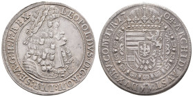 bis 1799 Habsburg
Leopold I., 1657-1705 Taler 1704 Hall Stempel von Johann Anton König, Av.: belorbeerte deutsch geharnischte Büste des Kaisers nach ...