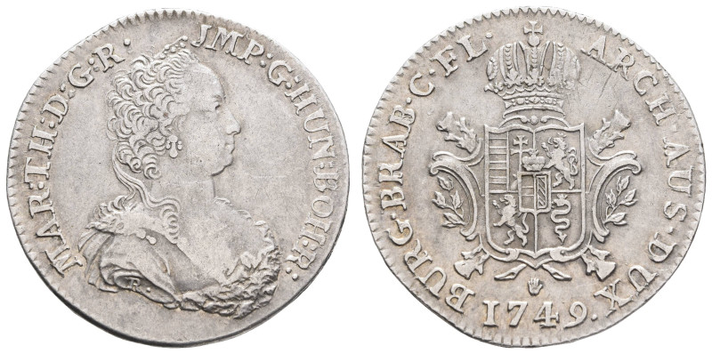 bis 1799 Habsburg
Maria Theresia, 1740-1780 ½ Ducaton 1749 Antwerpen Die junge ...