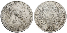 bis 1799 Habsburg
Maria Theresia, 1740-1780 Taler 1780 (1817-1833) Venedig Beläge und massiver Kratzer auf R.v Hafner 37a 27.53 g. ss