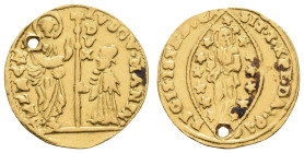 bis 1799 Italien-Venedig
Ludovico Manin, 1789-1797 Zecchino ohne Jahr Av.: rechts kniender Doge vor stehendem St. Markus, dazwischen Kreuzstab, im Fe...