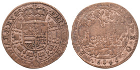 bis 1799 Niederlande
Spanische Niederlande, Philipp IV., 1621-1665 Æ Jeton 1648 Antwerpen / Anvers auf den Frieden von Münster, Av.: · PHIL · IIII · ...