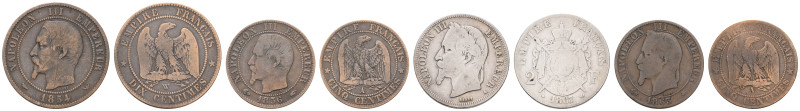 ab 1800 Frankreich
Napoleon III., 1852-1870 Lot Centimes und Franc 1853-1867 10...