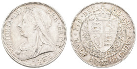 ab 1800 Großbritannien
Victoria, 1837-1901 ½ Crown 1901 Kratzer, feine Tönung. Spink 3938 14.03 g. vz-