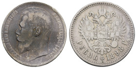 ab 1800 Russland
Nikolaus II., 1894-1917 1 Rubel 1898 Kr. und Randdelle K.M. Y59.3 ss