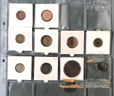 ab 1800 Allgemein
 Der Bestimmung harrende Ronden, 11 Stück, dabei 5 x CuNi, 4 x Messing und 2 x Kupfer