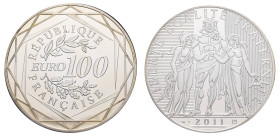 Euroländer Frankreich
 100 € 2011 Paris Herakles und die Allegorien, 45 g Feinsilber, Auflage: nur 50.000 Stück, im Originalblister wie verausgabt EM...