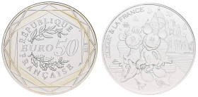 Euroländer Frankreich
 50 € (5) 2018 Paris Mickey & La France, Montmartre, 36.9 g Feinsilber, Auflage: nur 35.000 Stück, im Originalblister wie verau...