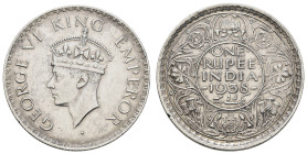 Indien
Kolonie Rupie 1938 GEORG VI KING EMPEROR, slight scratches and edge defect 11.67 g. ss-vz